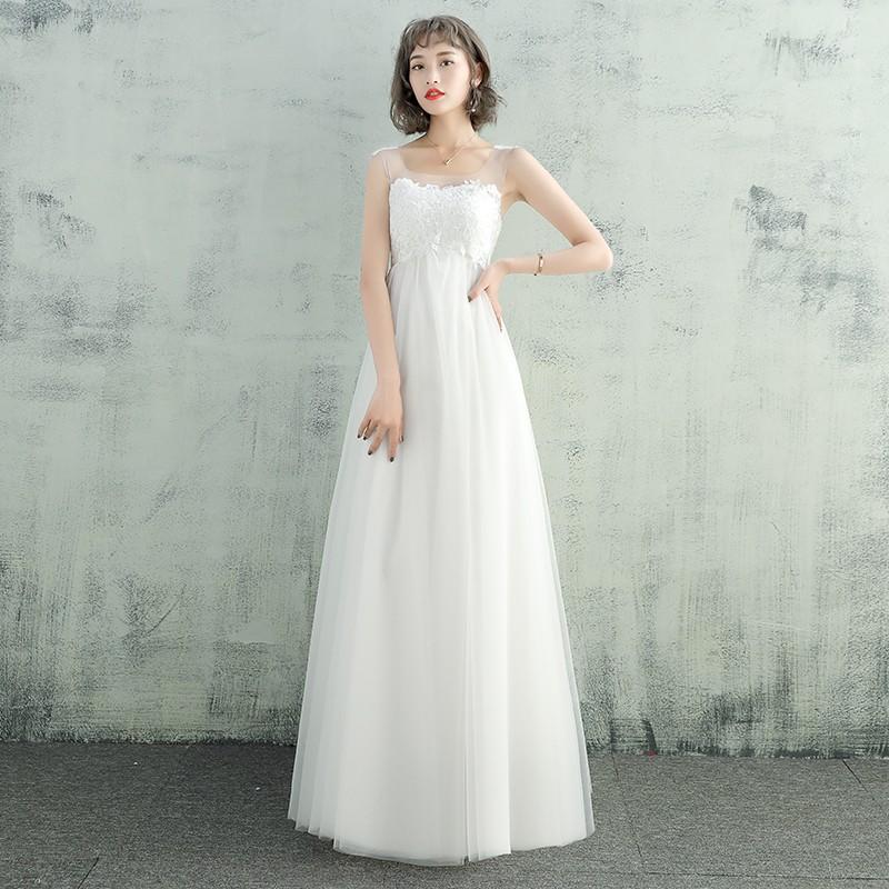 ウエディングドレス マタニティドレス エンパイア 半袖 結婚式 ウェデイングドレス 花嫁 ロングドレス 大きいサイズ 二次会 パーティードレス wedding dress