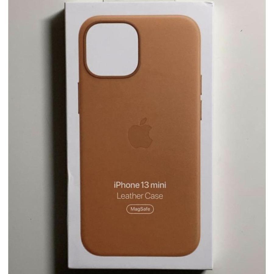 新品 純正 iPhone 13 mini レザーケース・ゴールデンブラウン 並行輸入