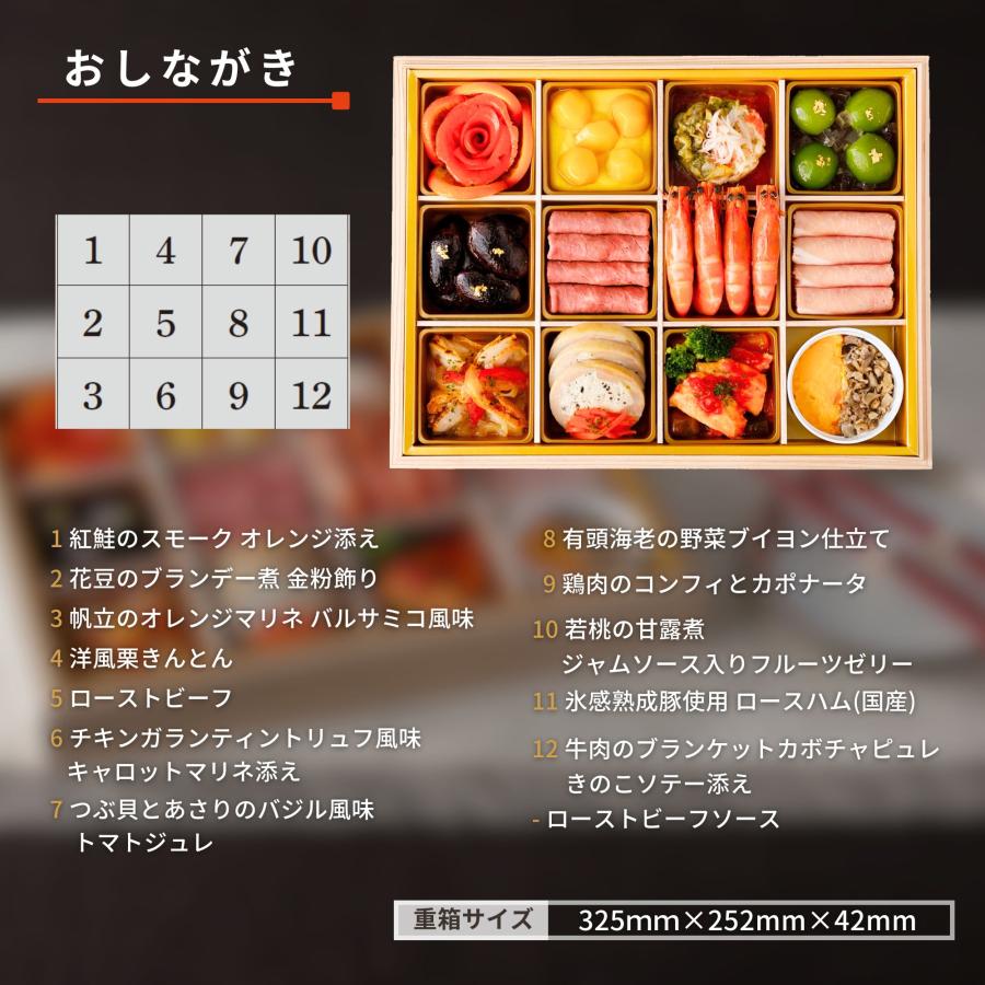 早得 ポイント 10倍 】 洋風おせち 一段重 4人前 12品 冷蔵 予約販売  