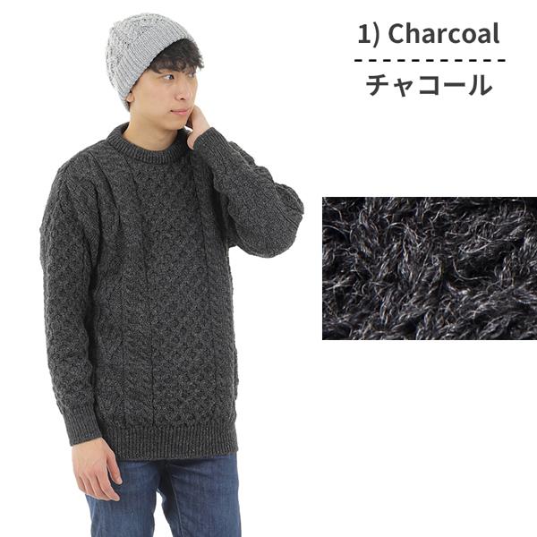 アランクラフト Aran Crafts クルーネック ウールニット セーター 