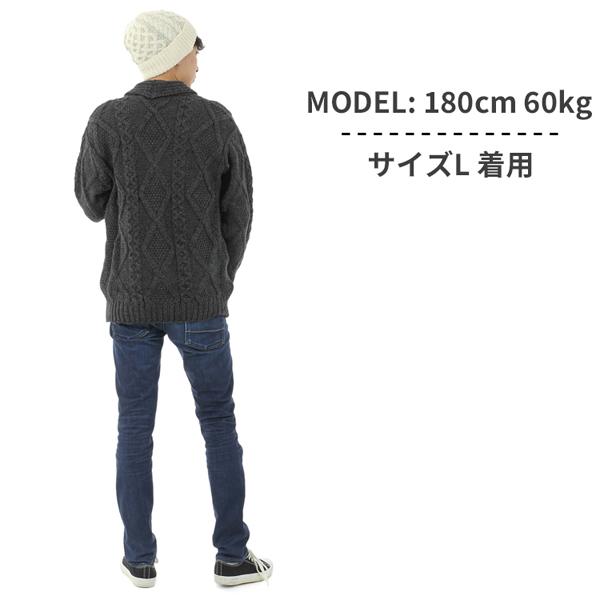 【美品】Aran Crafts ショールカラー カーディガン メリノウール Aran Crafts アランクラフト ショールカラー ウール ニット