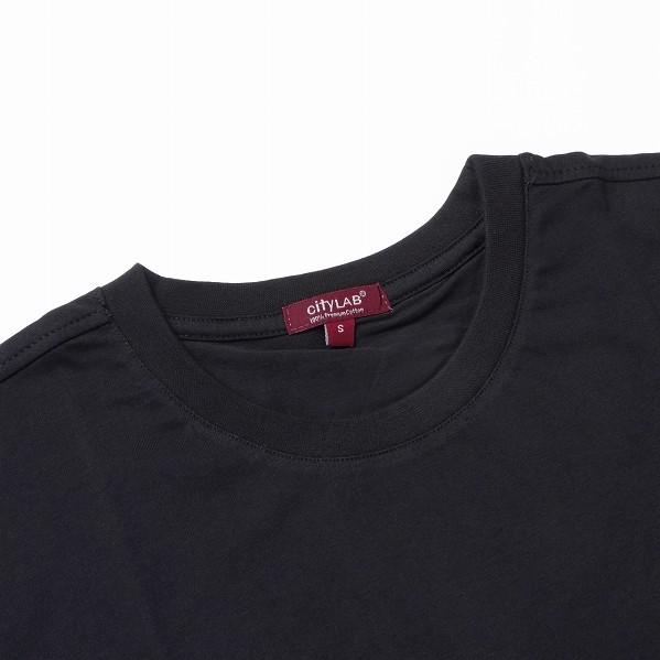 City Lab シティラブ 半袖 クルーネックTシャツ ブラック / 無地 メンズ シンプル ショートスリーブ / PREMIUM T-shirt (Crew)｜state｜02