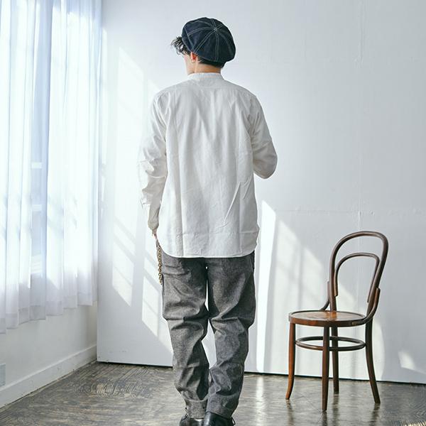FOB FACTORY（エフオービーファクトリー） 長袖 バンドカラーシャツ