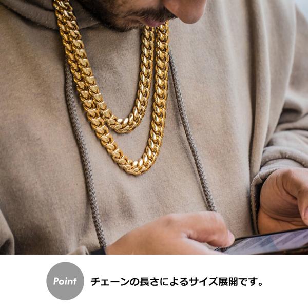 Golden Gilt ゴールデンギルト マイアミキューバンネックレス ゴールド / 14mm Miami Cuban Link Necklace / Design By TSS｜state｜06