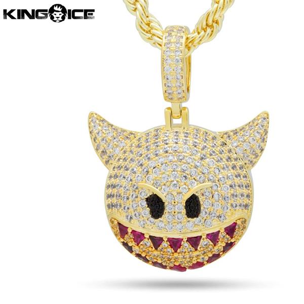 ゴールドネックレス キングアイス King Ice デビル エモジ 絵文字