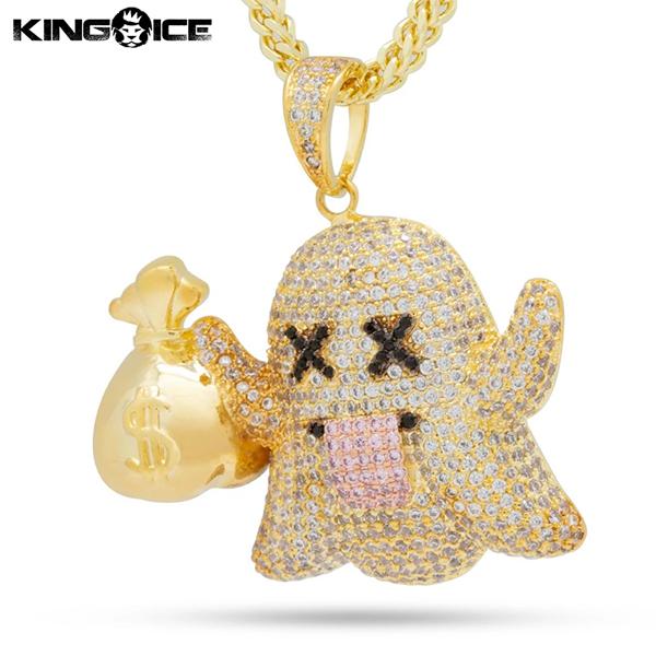 ゴールドネックレス キングアイス King Ice ゴーストエモジ