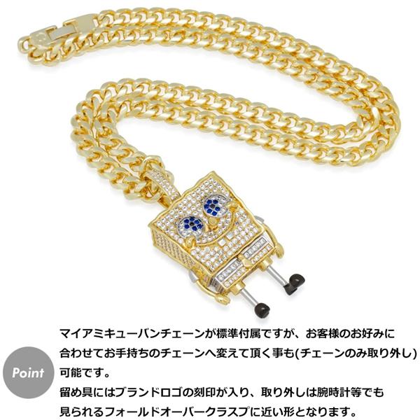 ゴールドネックレス キングアイス King Ice スポンジ・ボブ ゴールドネックレス キングアイス King Ice スポンジ・ボブ