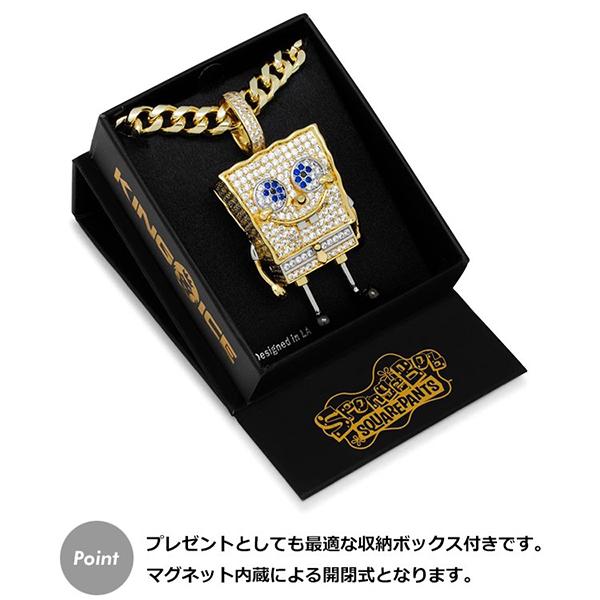 ゴールドネックレス キングアイス King Ice スポンジ・ボブ ゴールドネックレス キングアイス King Ice スポンジ・ボブ