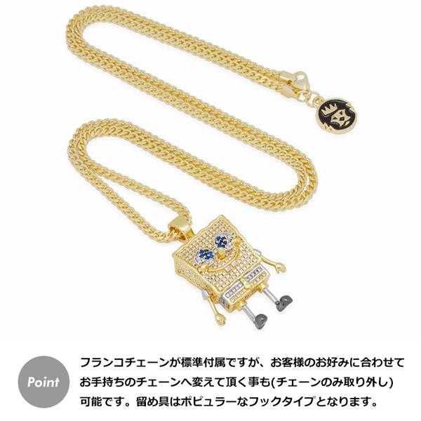 ゴールドネックレス キングアイス King Ice スポンジボブ ゴールドネックレス キングアイス King Ice スポンジボブ