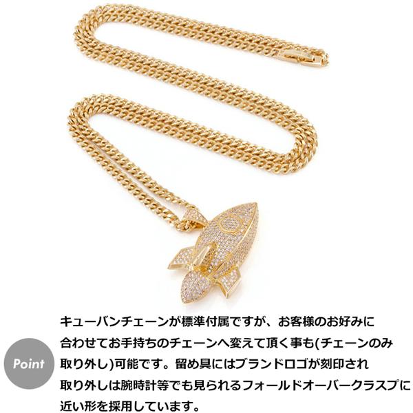 SALE ゴールドネックレス キングアイス King Ice ロケット 絵文字