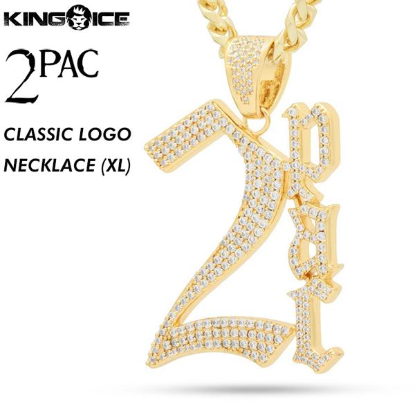 ネックレス キングアイス King Ice 2PAC トゥーパック ゴールド アクセサリー ペンダント 2PAC CLASSIC NECKLACE (XL)