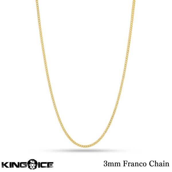 ネックレス キングアイス King Ice フランコチェーン 3mm Franco Chain