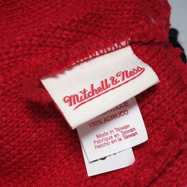 SALE / ミッチェルアンドネス ボンボンニットキャップ ブルズ レッド×ブラック "Jersey Stripe Knit” | Mitchell&Ness | 04