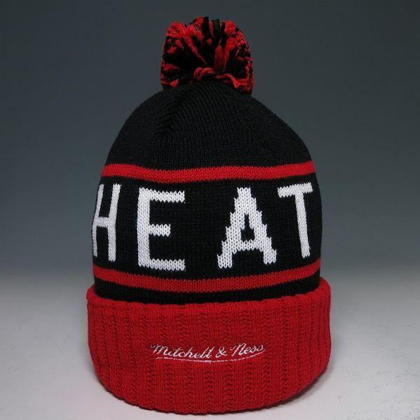 SALE / ミッチェルアンドネス ボンボンニットキャップ ヒート ブラック "MULTI TEAM CLRS HIGH 5 CUFFED KNIT" | Mitchell&Ness | 01