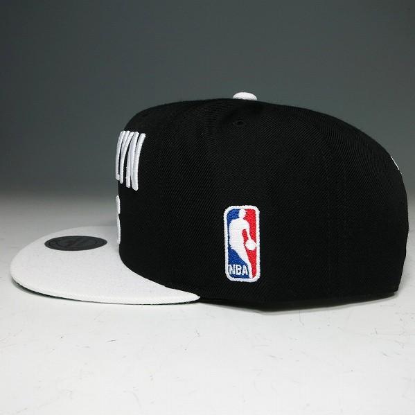 ミッチェルアンドネス スナップバックキャップ ネッツ ブラック×ホワイト "XL Logo 2T Snapback" | Mitchell&Ness | 03