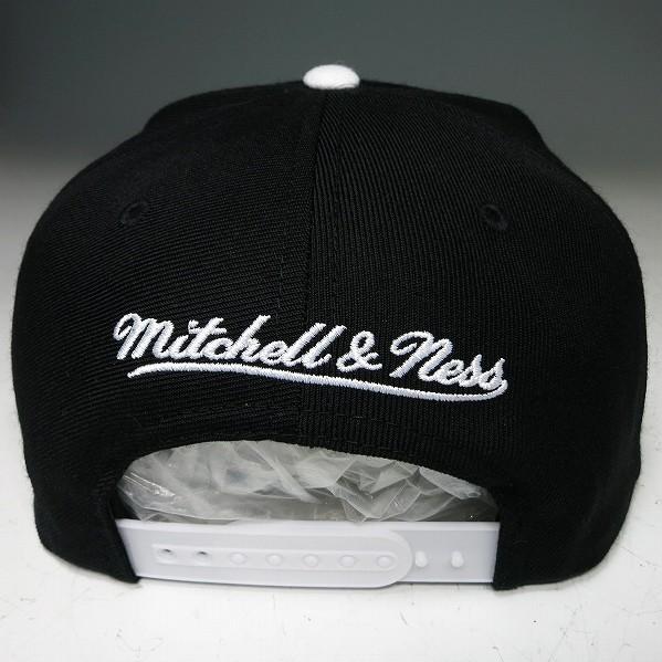 ミッチェルアンドネス スナップバックキャップ ネッツ ブラック×ホワイト "XL Logo 2T Snapback" | Mitchell&Ness | 04