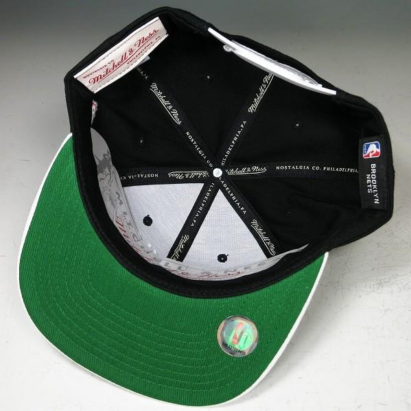 ミッチェルアンドネス スナップバックキャップ ネッツ ブラック×ホワイト "XL Logo 2T Snapback" | Mitchell&Ness | 05