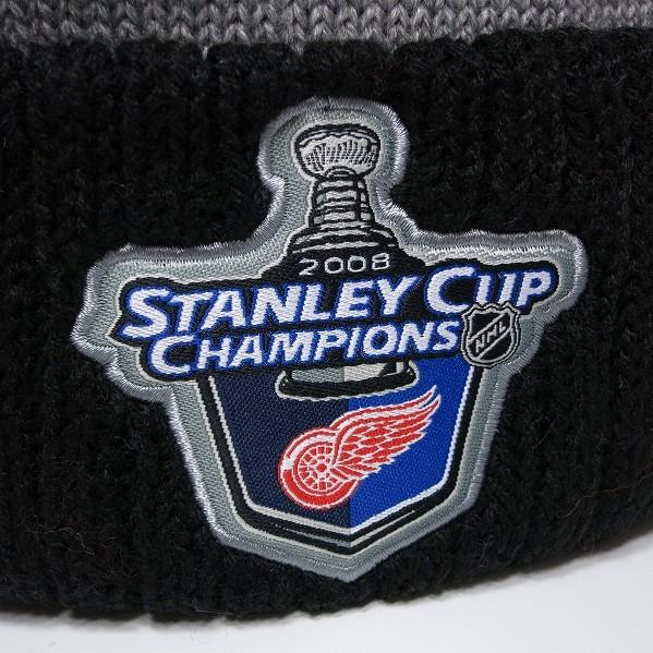 SALE / ミッチェルアンドネス ボンボンニットキャップ レッドウィングス グレー×ブラック / CHAMPIONSHIP KNIT / メンズ レディース | Mitchell&Ness | 03