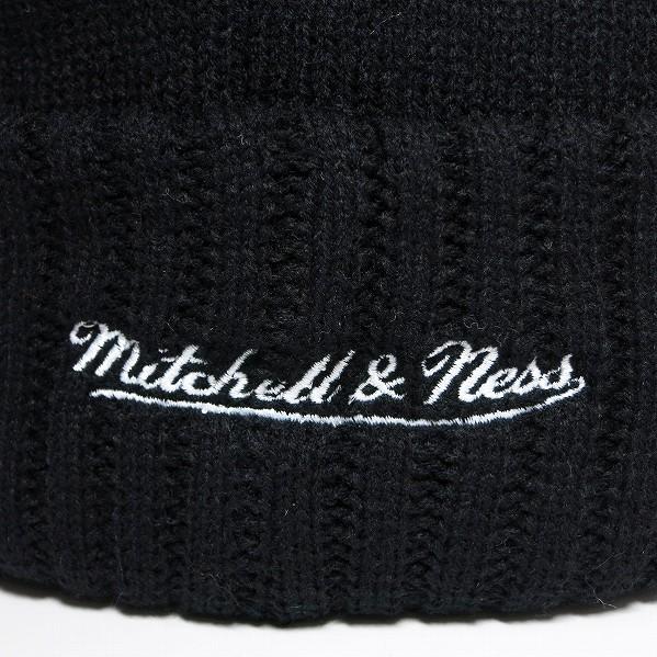 SALE / ミッチェルアンドネス シャーロットホーネッツ ボンボンニットキャップ ブラック / Reflective Patch High 5 Knit / 帽子 ビーニー | Mitchell&Ness | 04