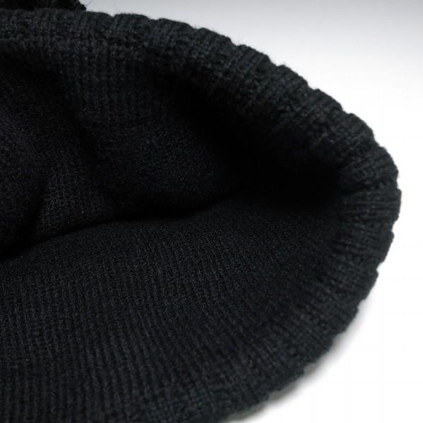 SALE / ミッチェルアンドネス シャーロットホーネッツ ボンボンニットキャップ ブラック / Reflective Patch High 5 Knit / 帽子 ビーニー | Mitchell&Ness | 05