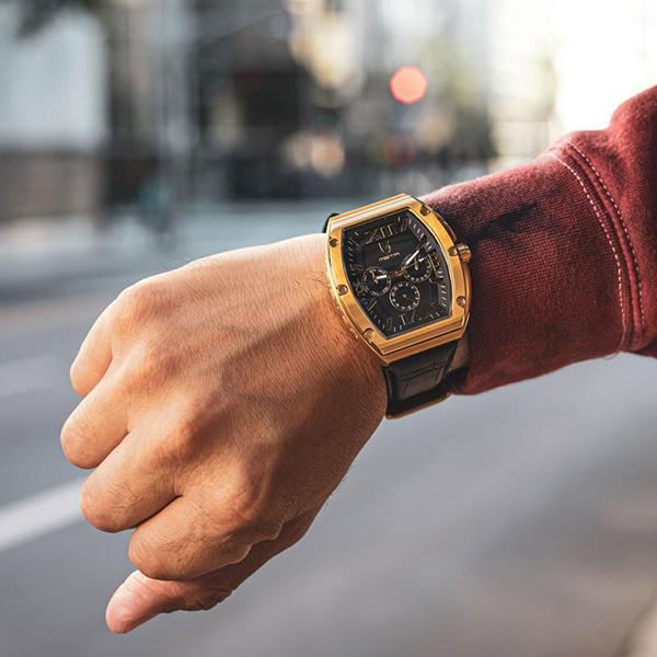 SALE / MSTR WATCHES マイスターウォッチ 腕時計 ゴールド×ブラック 