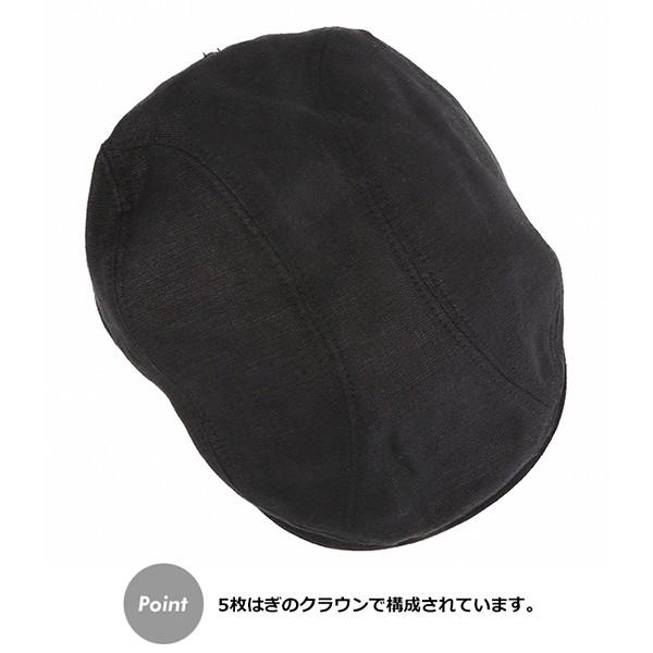 NEW YORK HAT（ニューヨークハット） ハンチング ブラック 麻 リネン