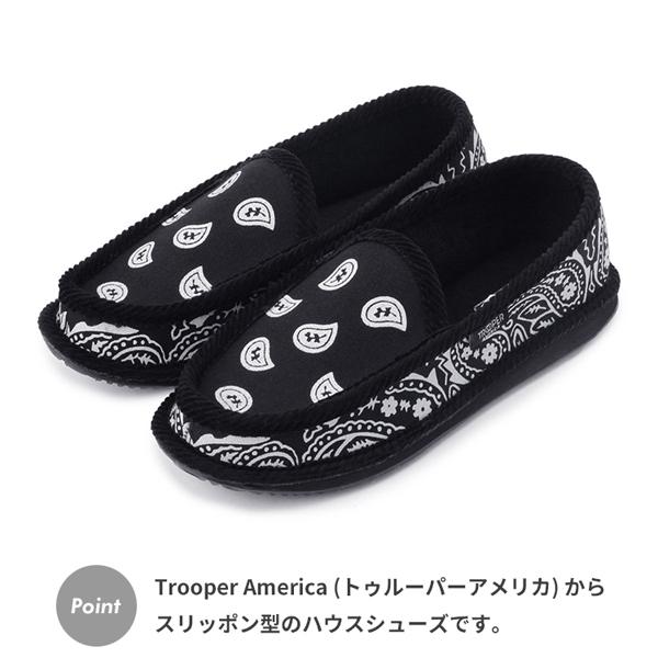 Trooper America トゥルーパーアメリカ スリッポン ルームシューズ ペイスリープリント / メンズ レディース 男性 女性 |  | 07