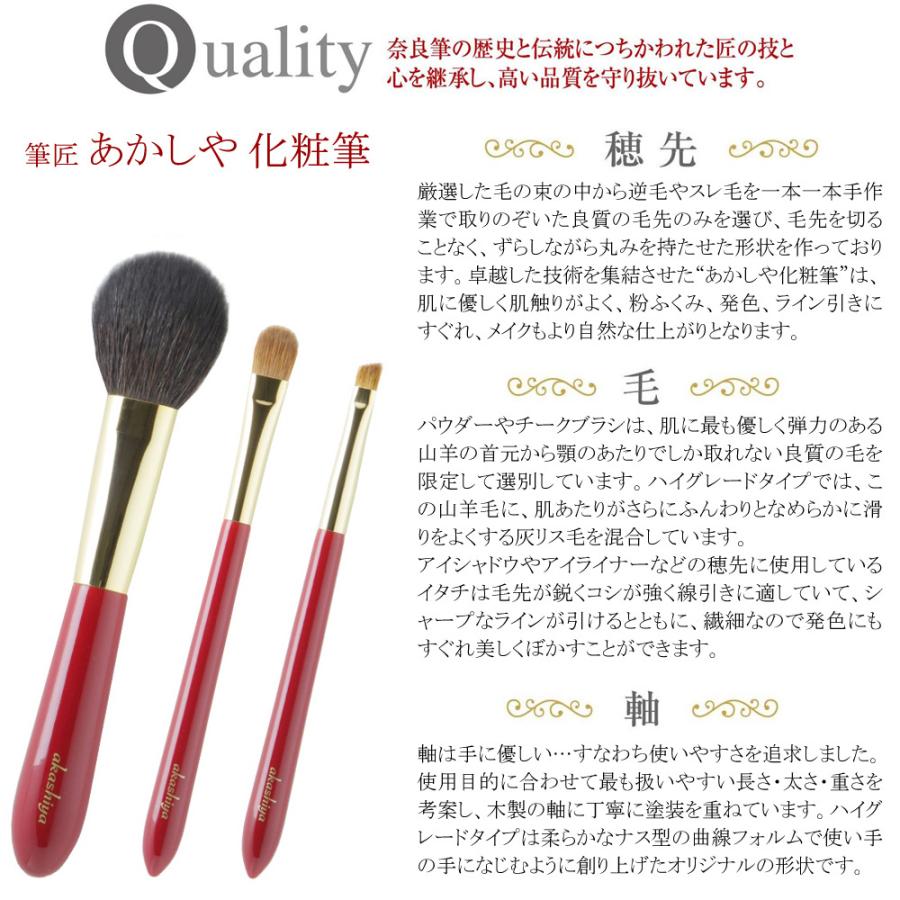 akashiya 名入れ無料！あかしや 化粧筆 ハイグレード4本セット ギフト
