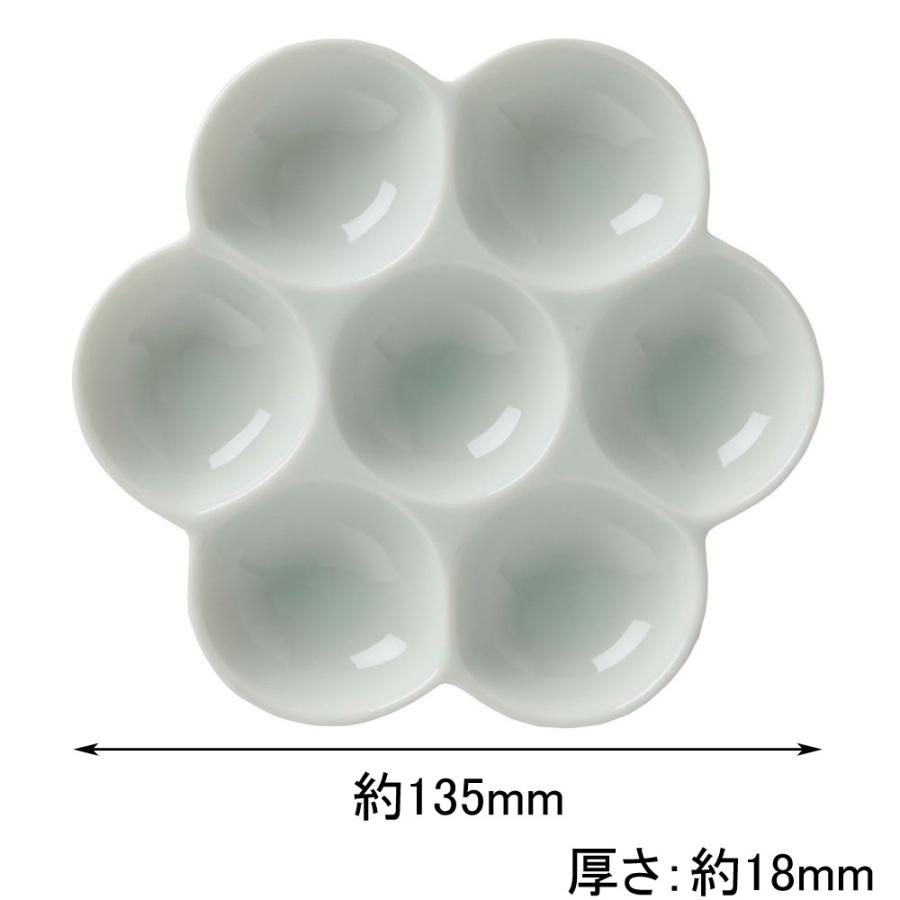 あかしや 玉皿4寸 AG-08E 絵画用品 ミニパレット 水彩画 調色 混色