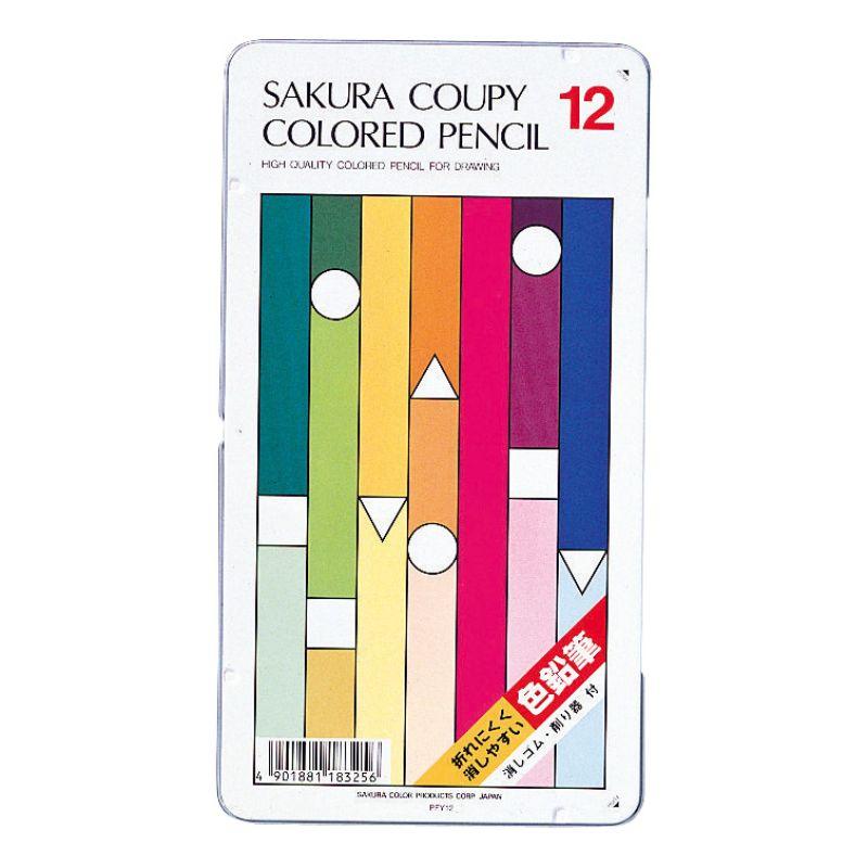 サクラクレパス サクラ クレパスクーピー色鉛筆12色（スタンダード
