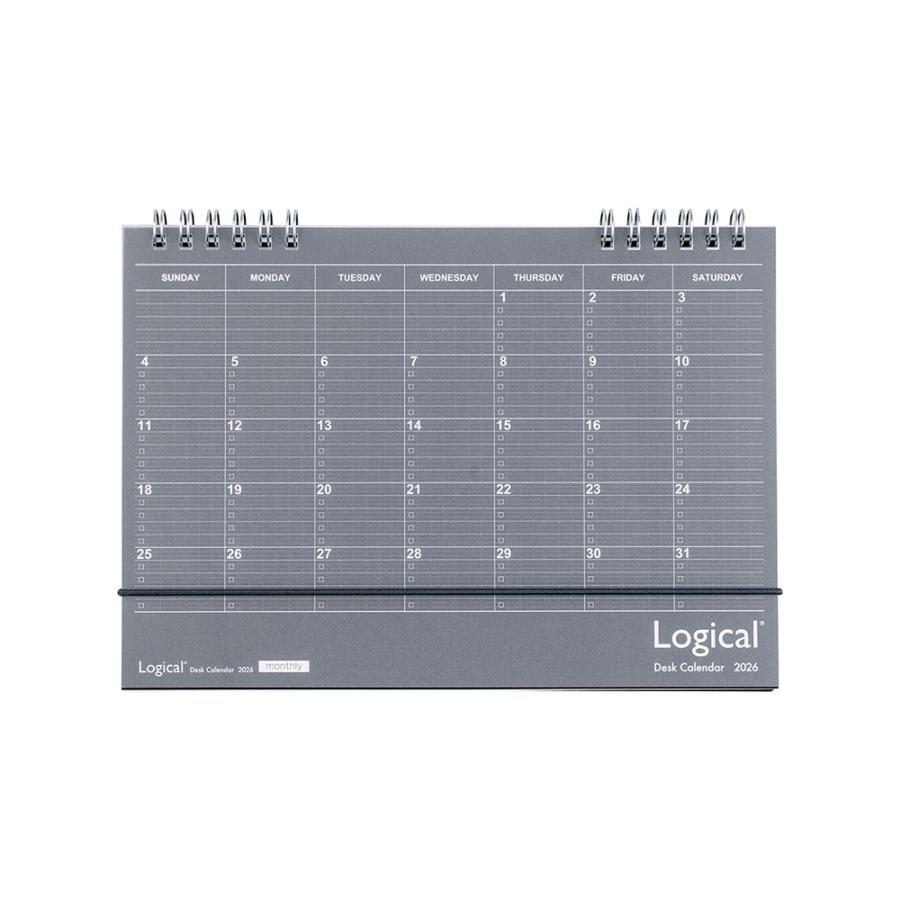 ナカバヤシ ロジカル卓上カレンダー2026リングタイプ A5 ブラック CLT