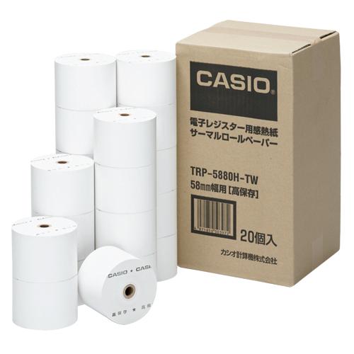 S20 カシオ 感熱紙ロールペーパーTRP-5880H-TW : ステーショナリー