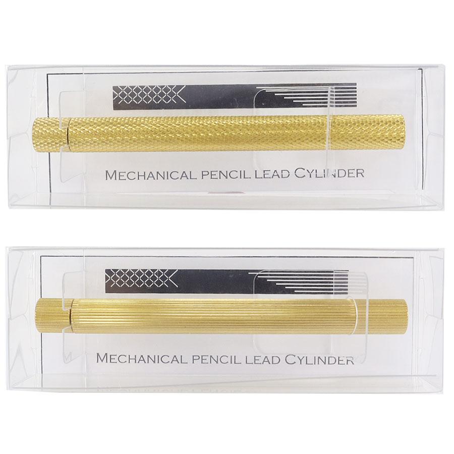 シャープ芯ケース 真鍮製 ローレットタイプ : ステーショナリーグッズ