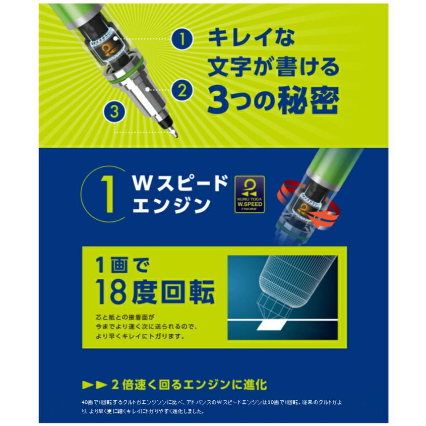 名入れ 三菱鉛筆クルトガ アドバンス 限定カラー 0.3mm 0.5mm芯 (na)｜stationery-goods｜05