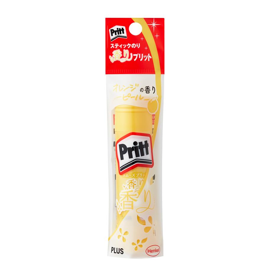 プラス スティックのり Pritt 香りプリット オレンジピールの香り NS