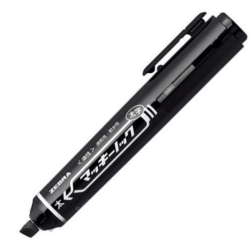 ゼブラ 油性マーカー マッキーノック 太字 P-YYSB6-BK 黒 : 文具のしま