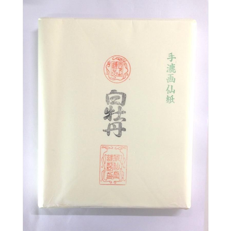 画仙紙 半切 手漉 漢字用 白牡丹 １００枚