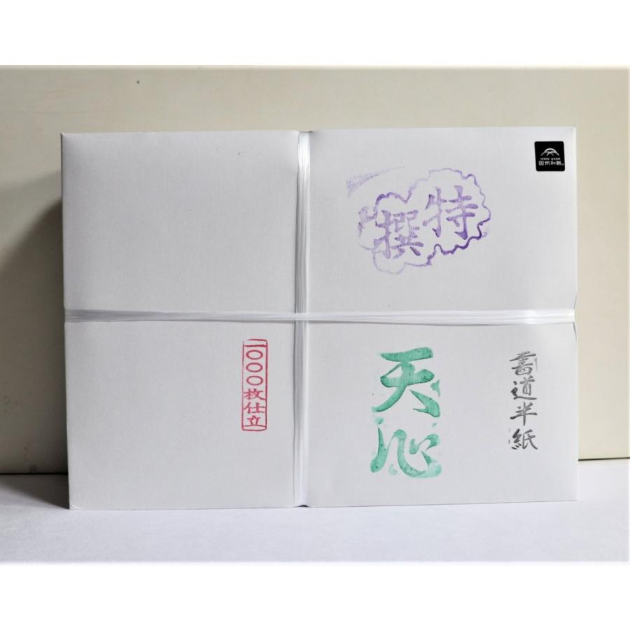 書道半紙  因州特産 厚口機械漉半紙 天 心 1000枚箱｜stationery-shimasp