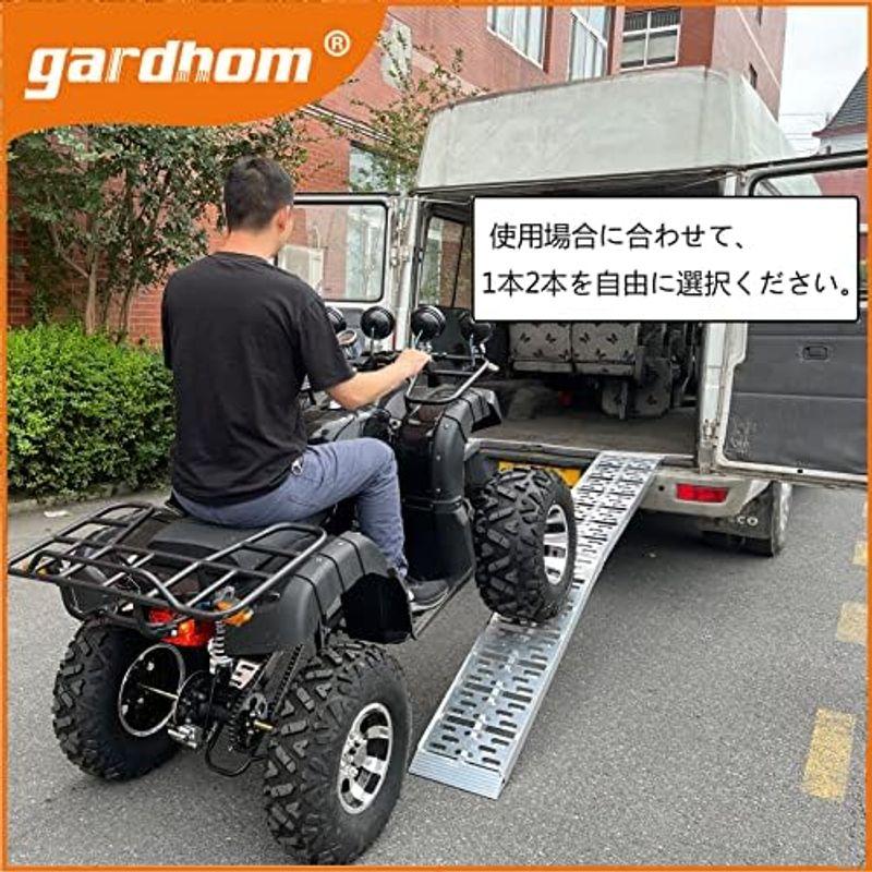 アウトレット大セール アルミブリッジ 1本 長さ228CM， gardhom 折り畳み式 アルミラダーレール 荷重340KG 幅広い28CM 車載 トラックローデ