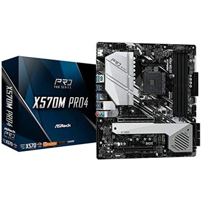 ASRock マザーボード X570 M Pro4 AMD Ryzen 5000 シリーズ CPU ( Soket AM4 ) 対応 X57｜stationeryfactory｜02