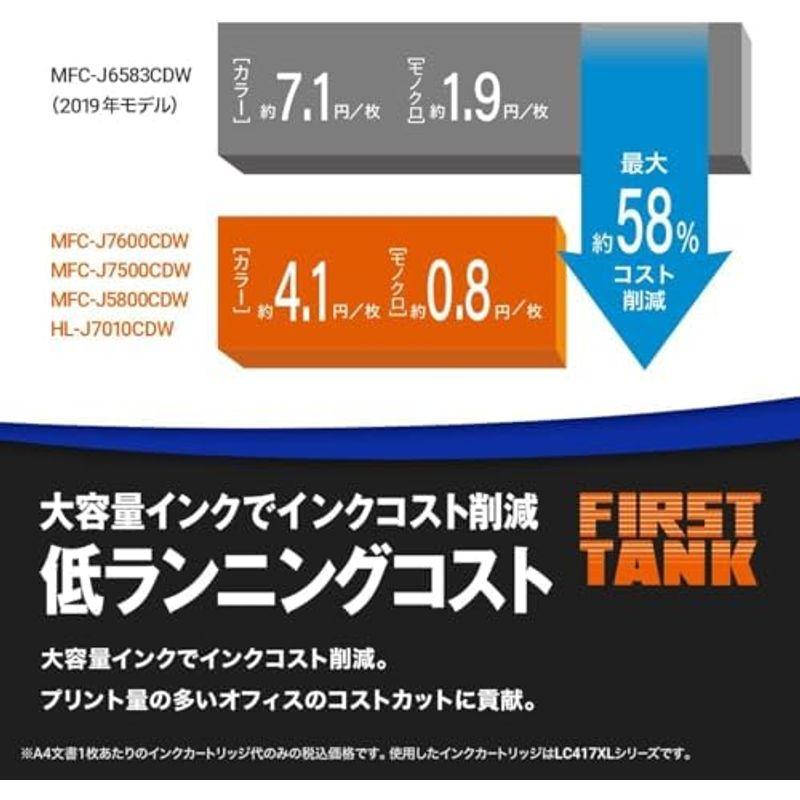 ブラザー プリンター 大容量ファーストタンク A3インクジェット複合機 MFC-J7600CDW (FAX/ADF/30万ページ耐久/自動両｜stationeryfactory｜12