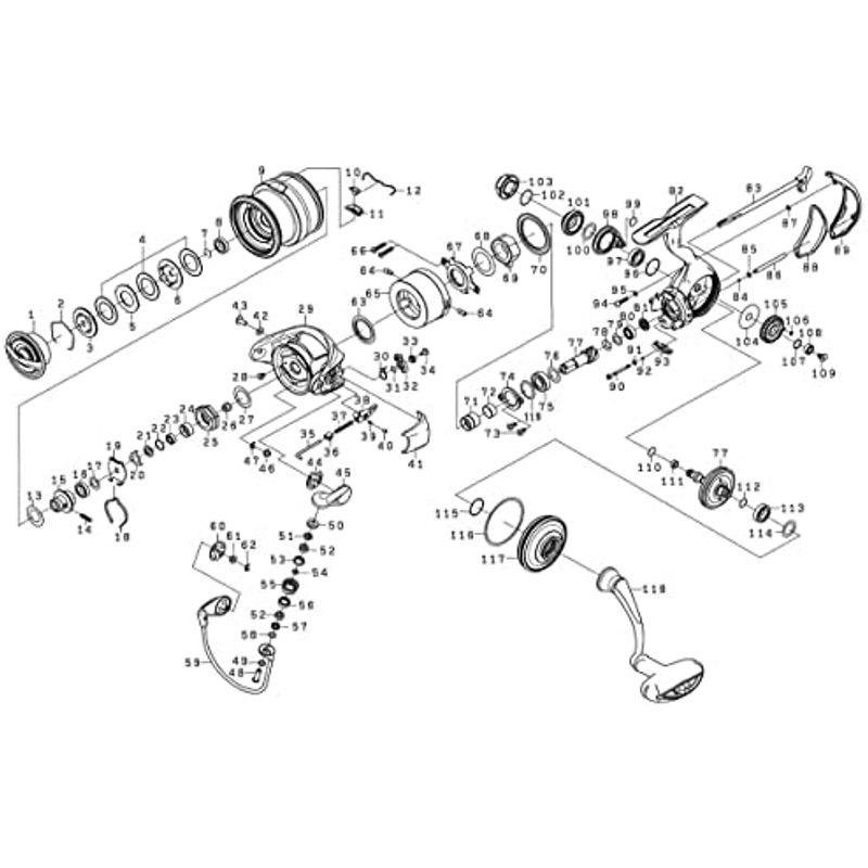 Daiwa 22exist LT2500S-H 純正ハンドル Amazon | ダイワ(DAIWA) 純正パーツ 22 イグジスト LT2500S-H