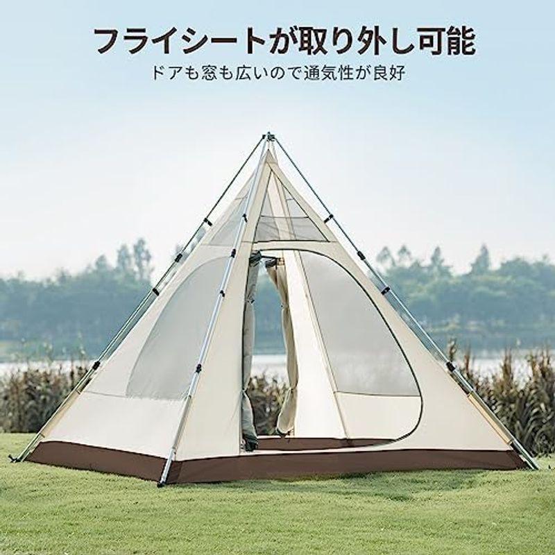 CAMEL CROWN 大型テント 二重層キャンプテント 5-6人用