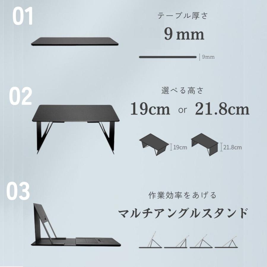 ノートパソコンスタンド サイドテーブル 折り畳みテーブル 車 テーブル 後部座席 車内 パソコン タブレットスタンド 膝上テーブル 車中泊 車内テーブル｜stawink｜02