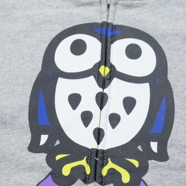 予約販売 本 Kaws Ape Bathing A エイプ ベイシング ア フクロウマイロジップパーカー 中古品 ほぼ新品 中古 Size S 灰 トップス