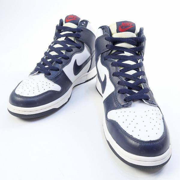 ナイキ NIKE DUNK HIGH LE WHITE/OBSIDIAN-V RED (USA2000) 630335-146 