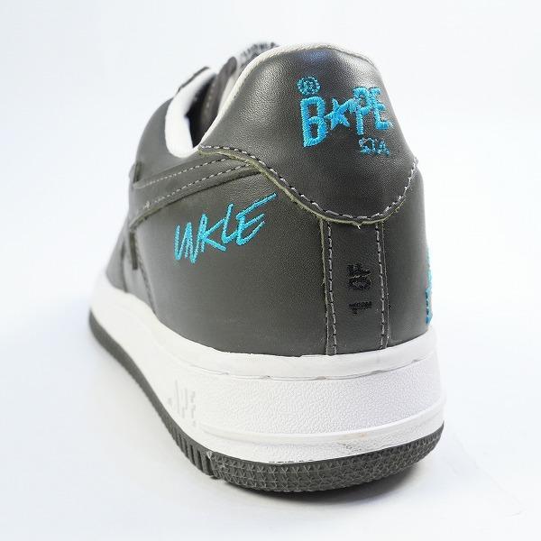 A BATHING APE ×UNKLE ×FUTURA CHARCOAL FS-001 レザー スニーカー