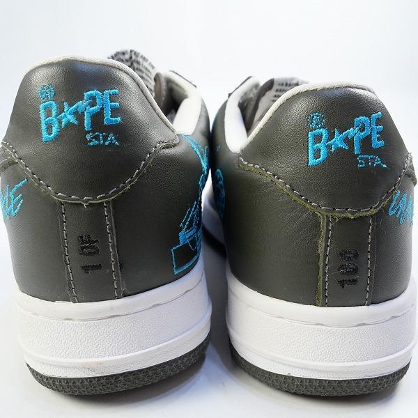 A BATHING APE ×UNKLE ×FUTURA CHARCOAL FS-001 レザー スニーカー