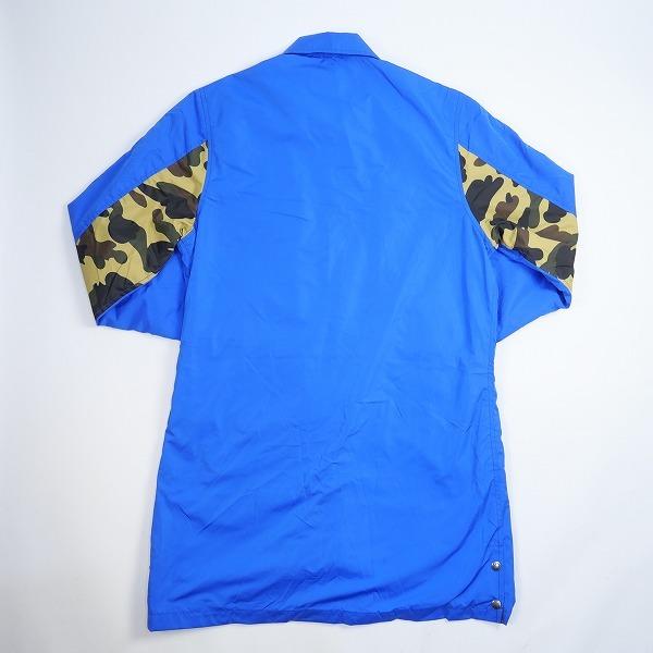 5年保証 中古品 良い 中古 Size M 青 サル迷彩柄切り替えしロングコーチジャケット Ape Bathing A エイプ ベイシング ア ジャケット Www Miguelsaco Com