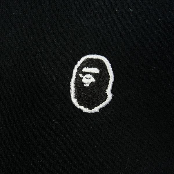 返品交換不可 A Bathing 中古品 良い 中古 Size L 黒 サル顔ワッペン付きスウェットジャケット Ape ジャケット